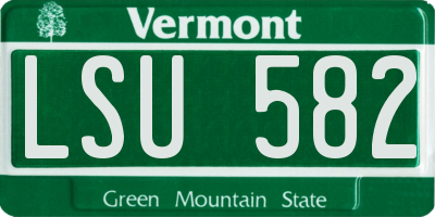 VT license plate LSU582