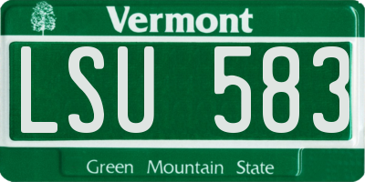 VT license plate LSU583