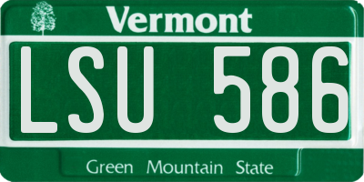 VT license plate LSU586