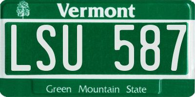 VT license plate LSU587