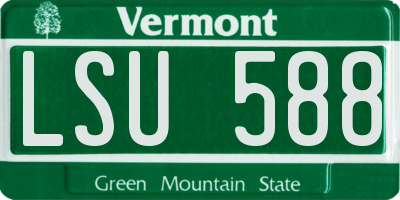 VT license plate LSU588