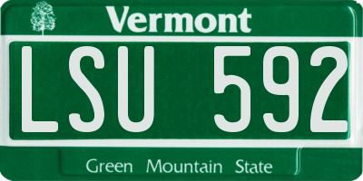 VT license plate LSU592