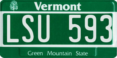 VT license plate LSU593