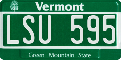 VT license plate LSU595