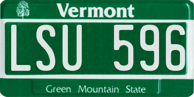 VT license plate LSU596
