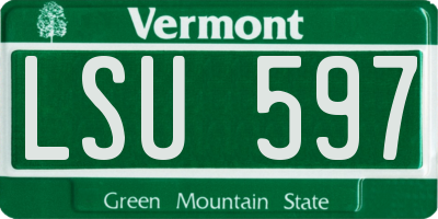 VT license plate LSU597