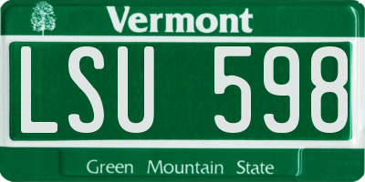 VT license plate LSU598