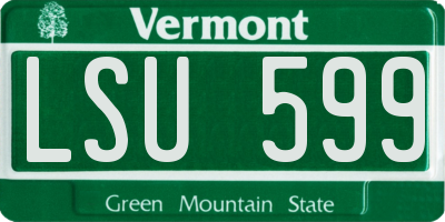 VT license plate LSU599