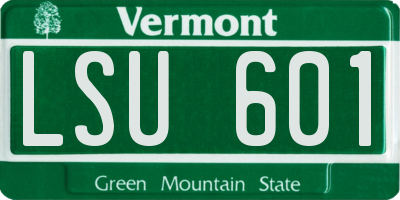VT license plate LSU601