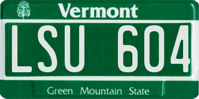 VT license plate LSU604