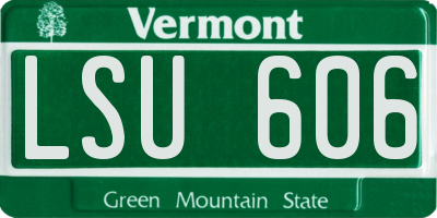 VT license plate LSU606
