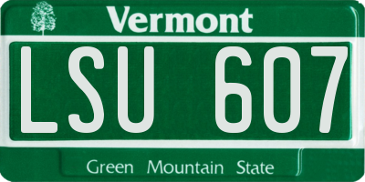 VT license plate LSU607