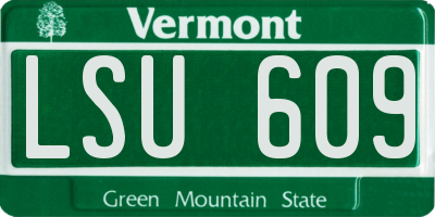VT license plate LSU609