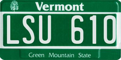 VT license plate LSU610