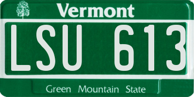 VT license plate LSU613