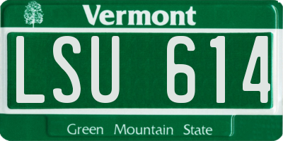 VT license plate LSU614