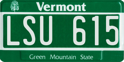 VT license plate LSU615