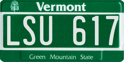 VT license plate LSU617