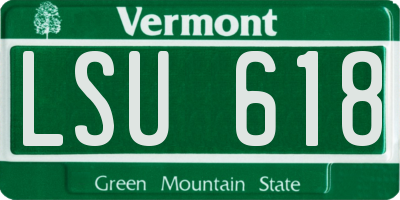VT license plate LSU618