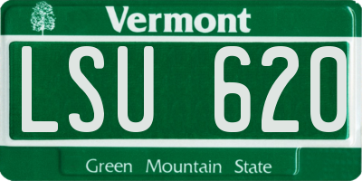 VT license plate LSU620