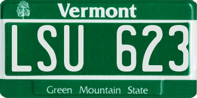 VT license plate LSU623