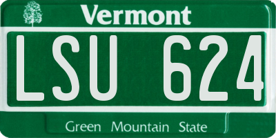 VT license plate LSU624