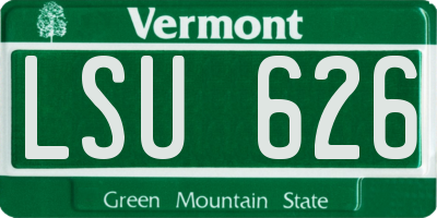 VT license plate LSU626