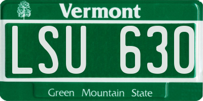 VT license plate LSU630