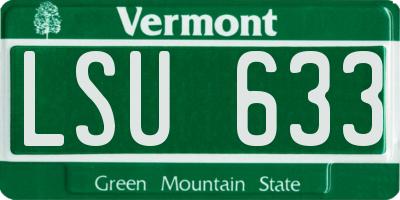 VT license plate LSU633