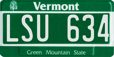 VT license plate LSU634