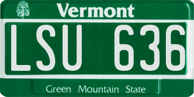 VT license plate LSU636