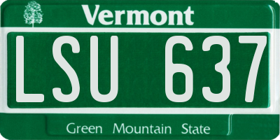 VT license plate LSU637