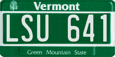 VT license plate LSU641