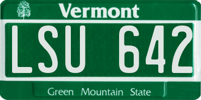 VT license plate LSU642