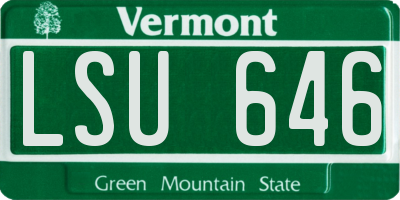 VT license plate LSU646