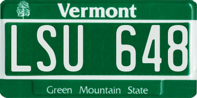 VT license plate LSU648