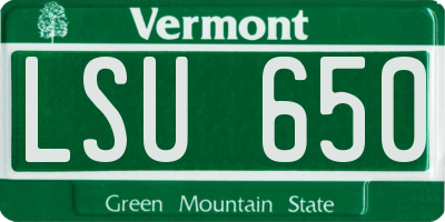 VT license plate LSU650