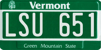 VT license plate LSU651
