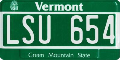 VT license plate LSU654