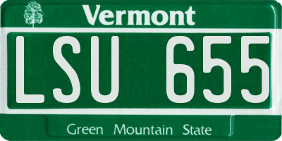 VT license plate LSU655