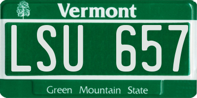 VT license plate LSU657