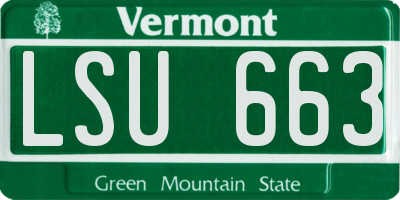 VT license plate LSU663