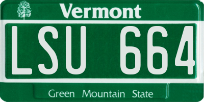 VT license plate LSU664