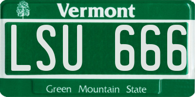 VT license plate LSU666