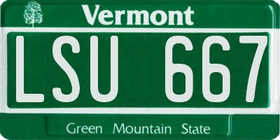 VT license plate LSU667