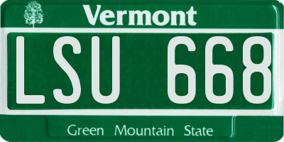 VT license plate LSU668