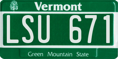 VT license plate LSU671