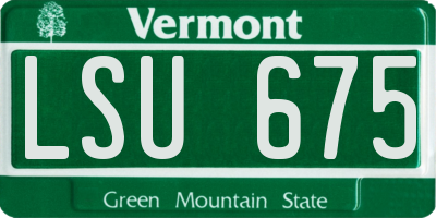 VT license plate LSU675