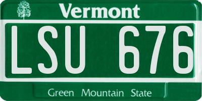 VT license plate LSU676