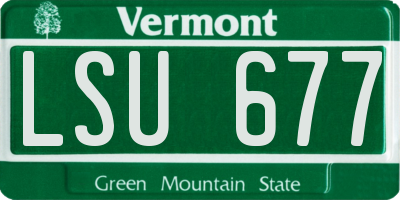 VT license plate LSU677